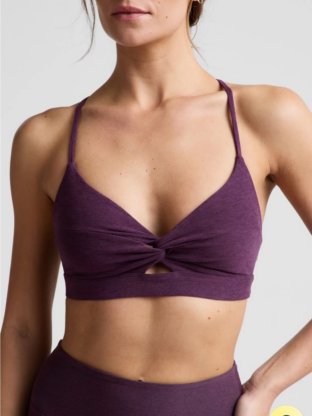 New❤️beyond yoga s Plunge Front Twist Bralette - Plum
